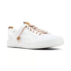 Sperry Womens Bermuda Beach Twill Lace Up Sneakers White 7.5 $70